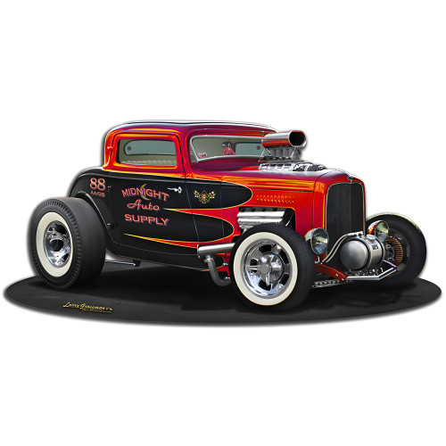 1932 Blown Street Rod Metal Sign - 17" x 8"