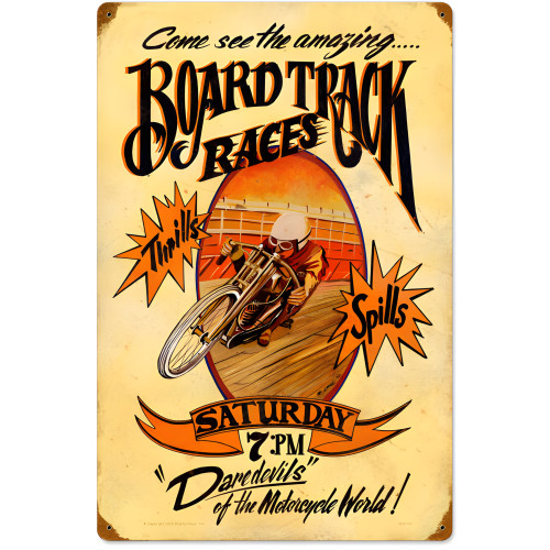 Board Track Metal Sign - 16" x 24"