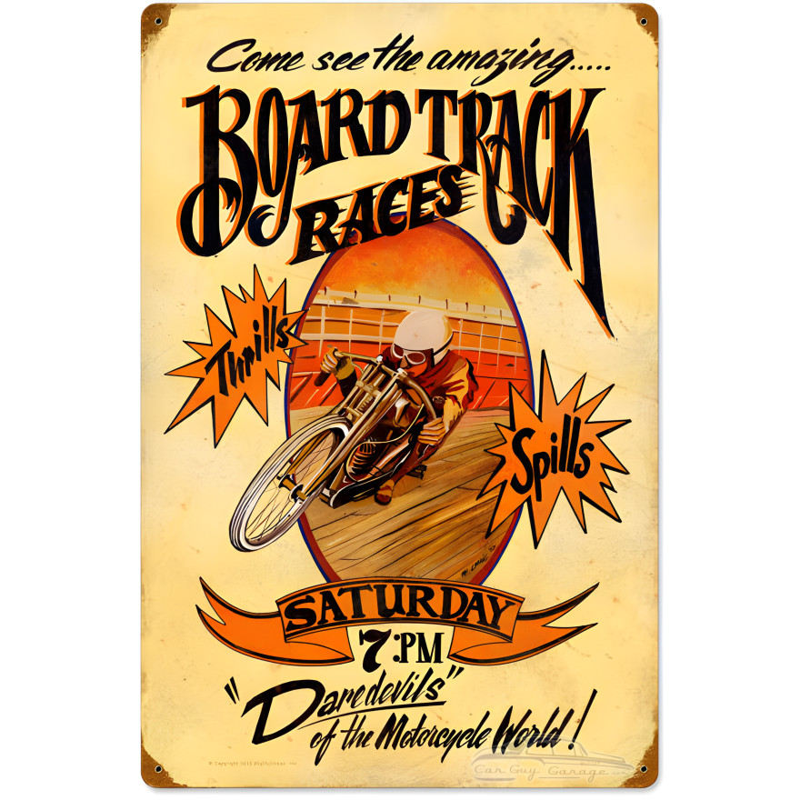 Board Track Metal Sign - 16" x 24"