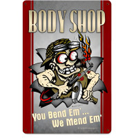 Body Shop Metal Sign - 12" x 18"