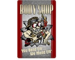 Body Shop Metal Sign