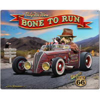Bone to Run Metal Sign - 30" x 24"
