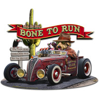 Bone to Run Metal Sign - 16" x 14"