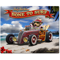 Bone to Surf Metal Sign - 24" x 30"