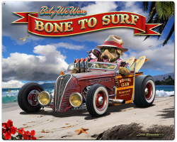 Bone to Surf Metal Sign - 24" x 30"