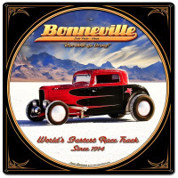 Bonneville Metal Sign - 18" x 18"