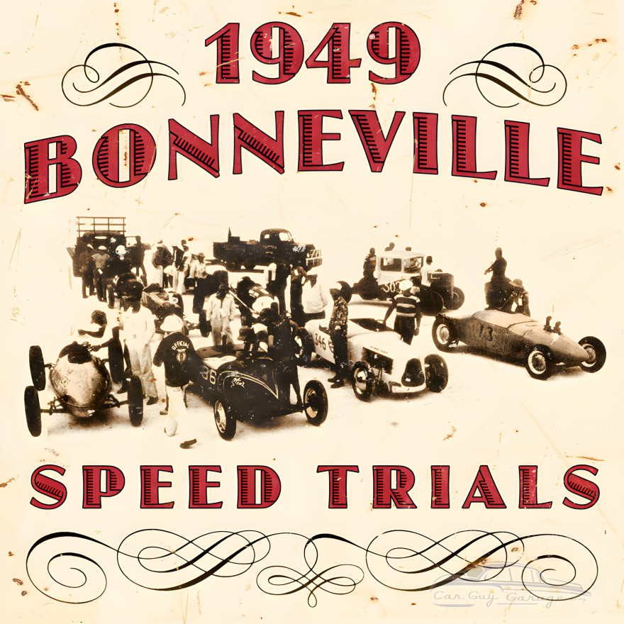 1949 Bonneville Metal Sign - 12" x 12"