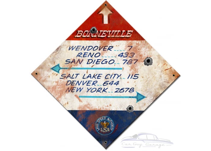 Bonneville Distance Sign - 17" x 17"