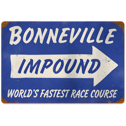 Bonneville Impound Metal Sign - 18" x 12"