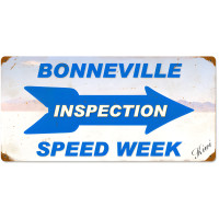 Bonneville Inspection Speed Week Metal Sign - 24" x 12"