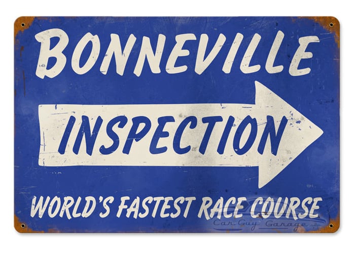 Bonneville Inspection Metal Sign