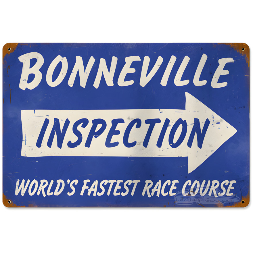 Bonneville Inspection Metal Sign - 18" x 12"