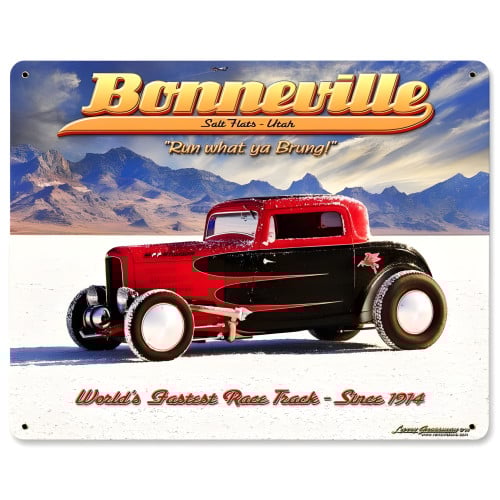 Bonneville Metal Sign - 12" x 15"