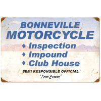 Bonneville Motorcycle Inspection Sign - 24" x 16"