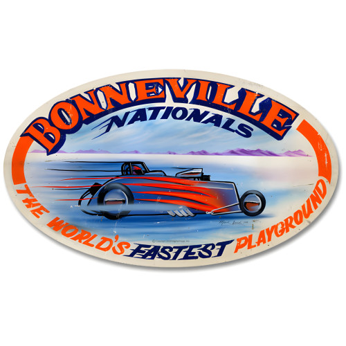 Bonneville Nationals Metal Sign - 24" x 14"