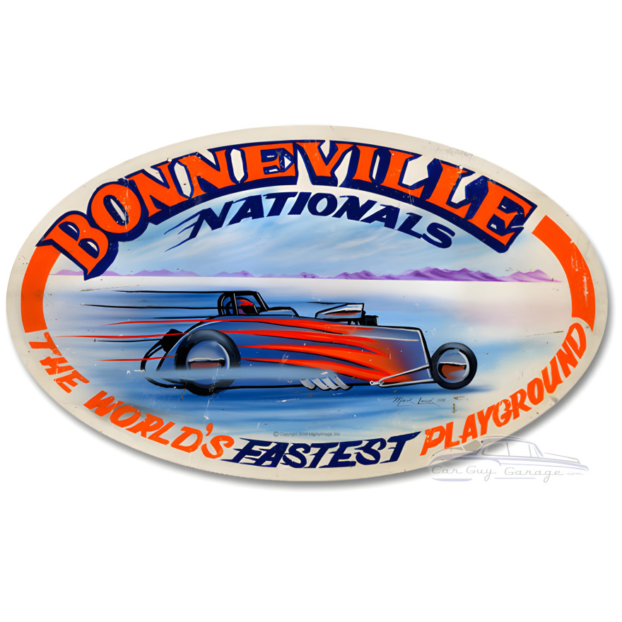 Bonneville Nationals Metal Sign - 24" x 14"