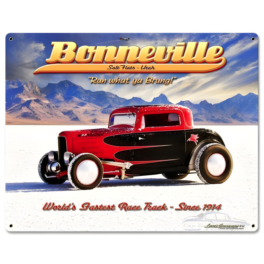 Bonneville Metal Sign - 22" x 28"