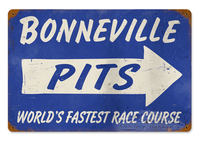Bonneville Pits Metal Sign
