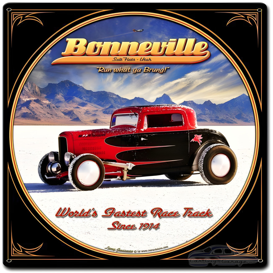 Bonneville Metal Sign - 24" x 24"