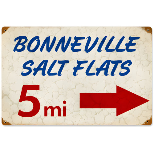 Bonneville Metal Sign - 12" x 18"