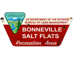 Bonneville Salt Flats Metal Sign - 27" x 13"