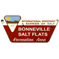 Bonneville Salt Flats Metal Sign - 36" x 18"