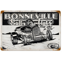 Bonneville Salt Flats Metal Sign - 12" x 18"