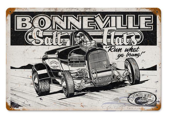 Bonneville Salt Flats Metal Sign