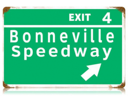 Bonneville Speedway Metal Sign - 18" x 12"