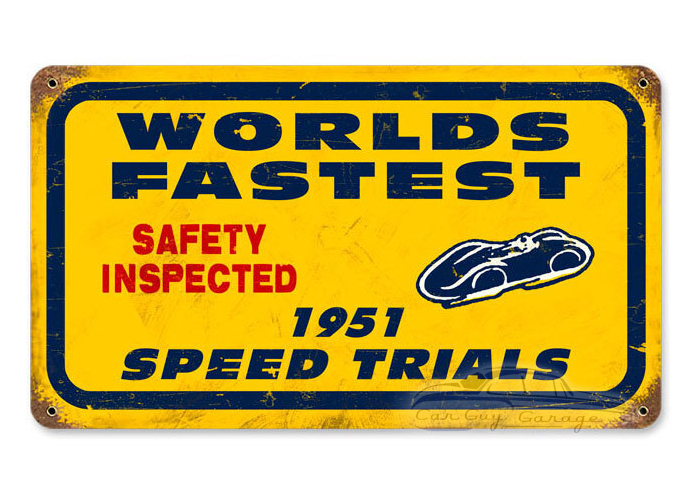 Bonneville Speed Trials Metal Sign
