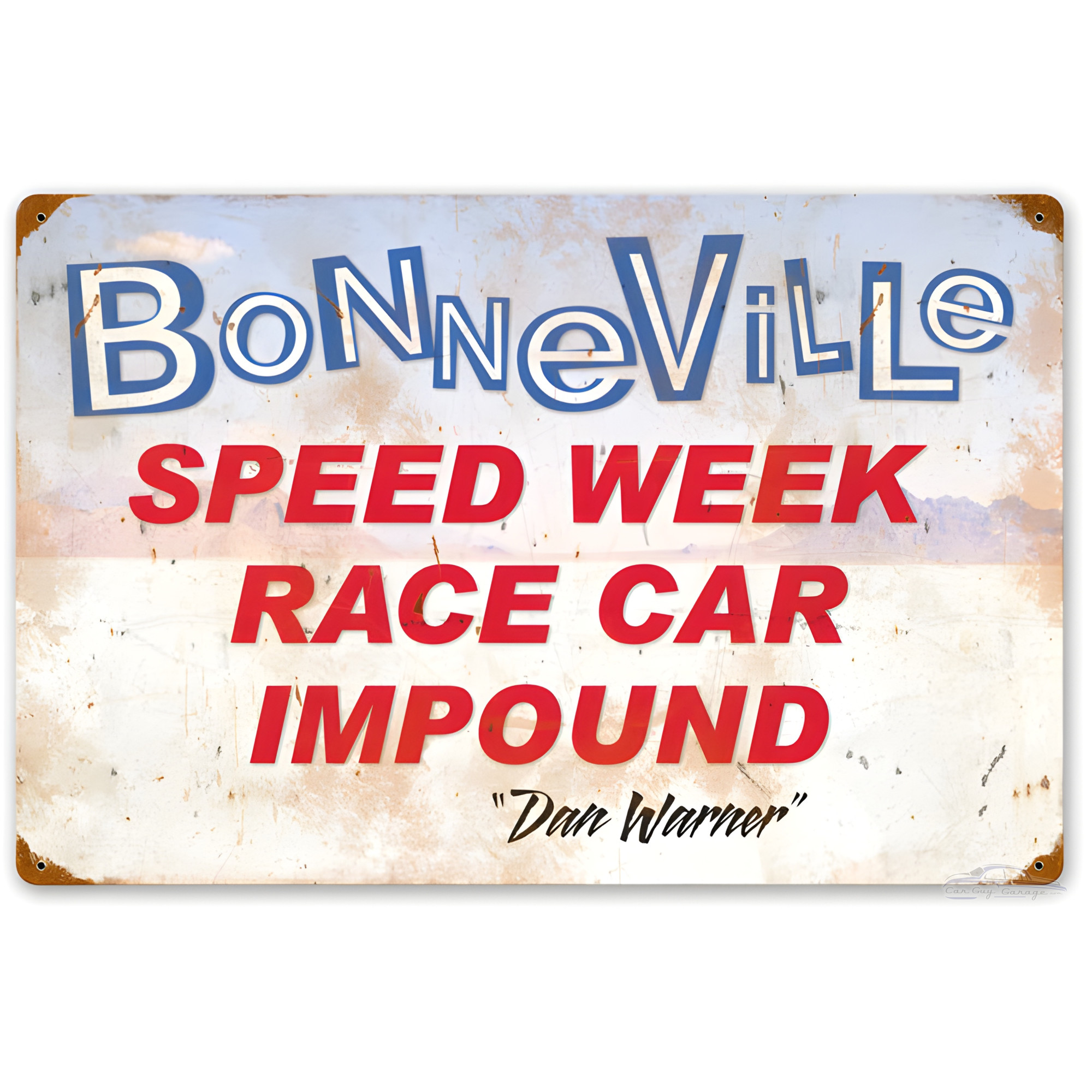 Bonneville Salt Flats Sign - Speed Week Metal Art