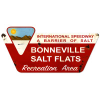 Bonneville Speedway Metal Sign - 27" x 13"