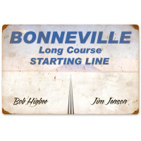 Bonneville Starting Line Metal Sign - 24" x 16"