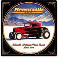 Bonneville Metal Sign - 12" x 12"