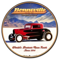 Bonneville Metal Sign - 28" Round
