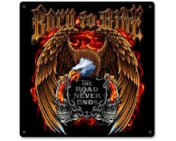 Born to Ride Metal Sign - 18" x 18"