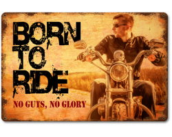 Born to Ride Metal Sign - 18" x 12"