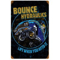 Bounce Hydraulics Metal Sign - 12" x 18"