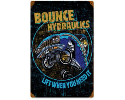Bounce Hydraulics Metal Sign - 12" x 18"