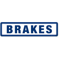 Brakes Metal Sign - 20" x 5"