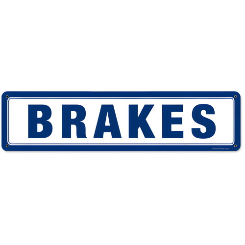 Brakes Metal Sign - 20" x 5"