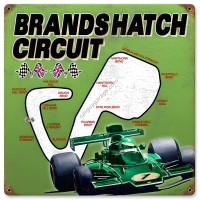 Brands Hatch Metal Sign - 12" x 12"