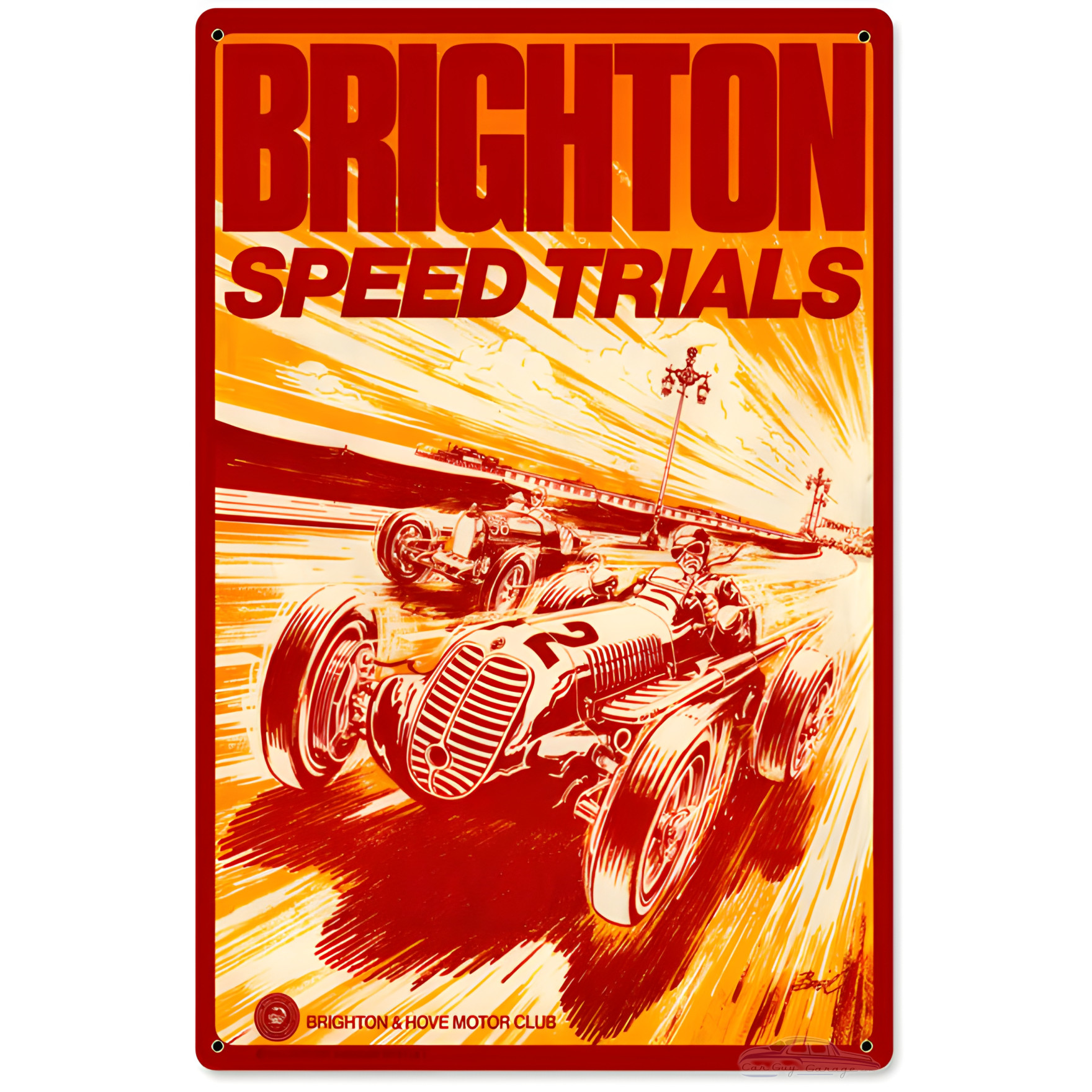Brighton Speed Trials Vintage Racing Metal Sign