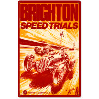 Brighton Speed Trials Metal Sign - 12" x 18"