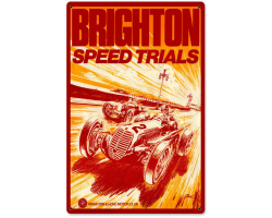 Brighton Speed Trials Metal Sign - 12" x 18"