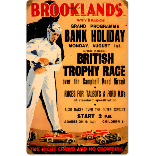 Brooklands Metal Sign - 16" x 24"