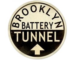 Brooklyn Tunnel Metal Sign - 14" x 14"