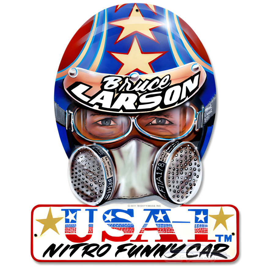 Bruce Larson USA Metal Sign - 12" x 15" Custom Shape