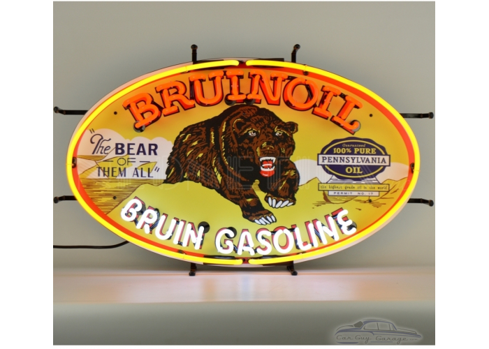 Bruinoil Bruin Gasoline Neon Sign