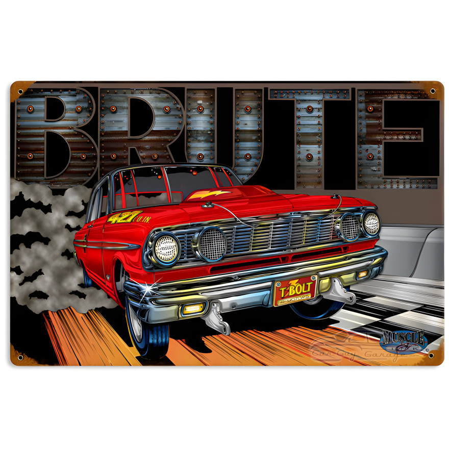 Brute Metal Sign - 18" x 12"